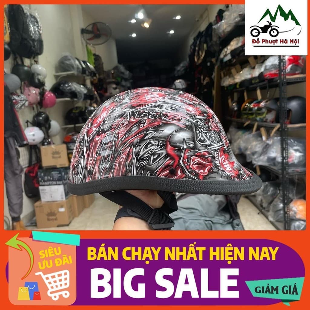 Mũ ngựa sò tem nhúng cao cấp - mũ bảo hiểm thời trang , đẳng cấp. Mũ bảo hiểm nửa đầu