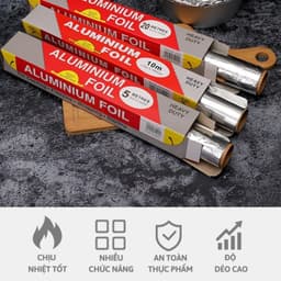 Giấy bạc nướng thực phẩm 5m x 30cm cao cấp cho lò nướng và nồi chiên không dầu, tiện lợi cho bếp! 7