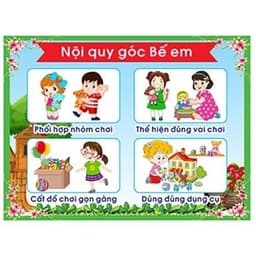 (Có sẵn) TRANH GÓC MẦM NON - NỘI QUY GÓC CHƠI (BÁN LẺ) 3