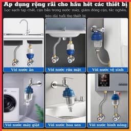 Bộ lọc nước GEARSHOP đa năng lọc và loại bỏ cặn bẩn, tạp chất chịu nhiệt độ cao lõi bằng thép không gỉ 9