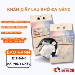 Túi Khăn Rút Lau Đa Năng GEN.LIN 500G Bịch 150 Tờ Gia Dụng Số 1 Việt Nam 2