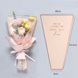 Túi đơn bóng kính gói hoa tươi, hoa sáp trong suốt túi 50 chiếc 3