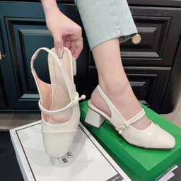 Giày Sandal Cao Gót 𝙔𝙐𝙇𝙄𝙉𝘼 Nữ Mũi Vuông êm mềm cao 5cm 5P h67 5