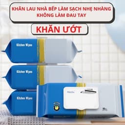 [Thùng 10 Gói] Khăn Ướt Lau bếp Đa Năng 1 Gói 80 Miếng - Siêu Nhẹ, Sạch Sâu, Tiết Kiệm 1