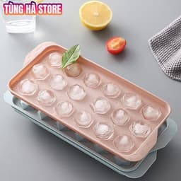 Khay Đá Viên Tròn 33 Viên Có Nắp Đậy 6