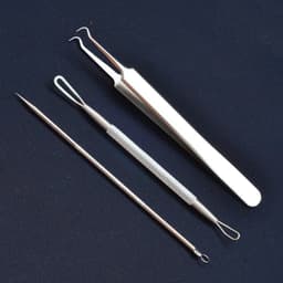 Bộ 3 cây nặn mụn đầu đen bằng thép không rỉ,có nhíp gắp mụn tiện lợi, mụn đầu đen-trứng cá(Full Box) 6