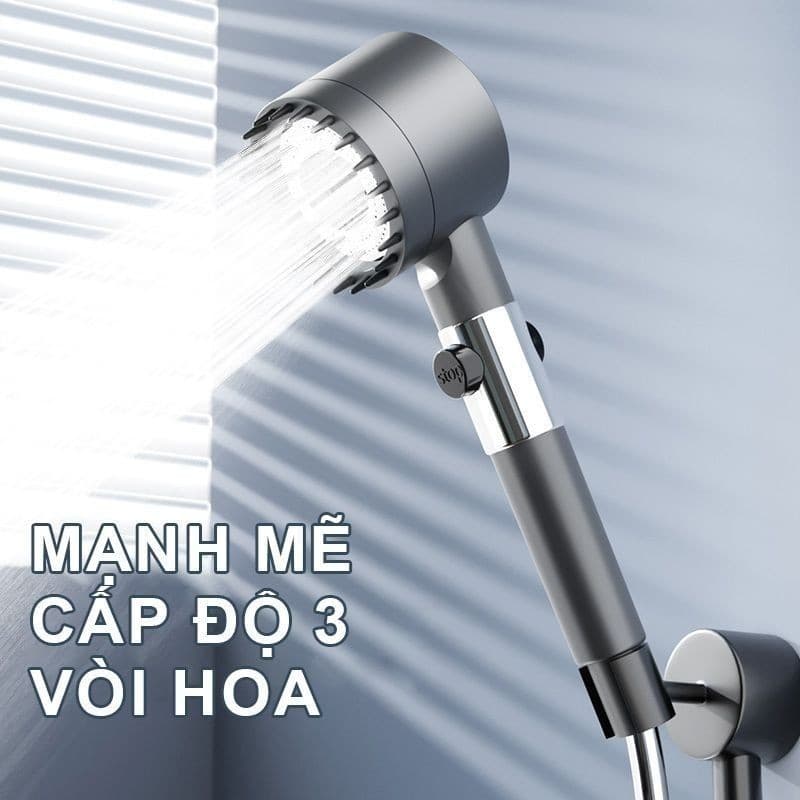 Vòi sen tăng áp 3 trong 1 có chế độ suất nước cao giúp tiết kiệm nước