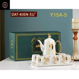 Bộ Ấm Chén gốm sứ men cầu vồng cực sang trọng trang trí Tết Huydecor 4