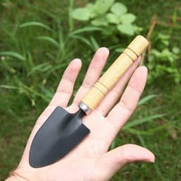Dụng cụ làm vườn mini,Bộ dụng cụ làm vườn mini cao cấp 3 món cán gỗ, làm vườn trồng cây cảnh bonsai 5