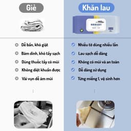 [Thùng 10 Gói] Khăn Ướt Lau bếp Đa Năng 1 Gói 80 Miếng - Siêu Nhẹ, Sạch Sâu, Tiết Kiệm 8