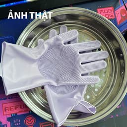 Găng tay rửa bát sợi silicon tạo bọt bảo vệ da tay siêu tiện lợi 8