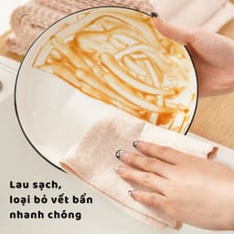 Set 3m Khăn Lau Dầu Xơ Mướp GOCHY Từ Sợi Thực Vật Tự Nhiên Siêu Thấm Hút , Khăn Lau Nhà Bếp, Tái Sử Dụng Nhiều Lần 3