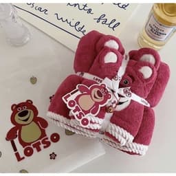 Combo 2 Khăn Tắm & Khăn Mặt Gấu Losto Kuromi Labubu Cute Hottrend Thấm Hút Tốt Mềm Mịn Dễ Giặt 3