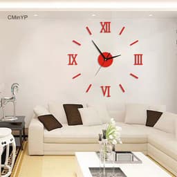 Cminyp 3D Dạ Quang Đồng Hồ Treo Tường Không Khung Acrylic DIY Đồng Hồ Kỹ Thuật Số Dán Tường Đồng Hồ Im Lặng Cho Phòng Khách Phòng Ngủ Văn Phòng Trang Trí Tường Vinh Quang 3