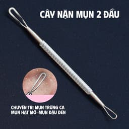 Bộ 3 cây nặn mụn đầu đen bằng thép không rỉ,có nhíp gắp mụn tiện lợi, mụn đầu đen-trứng cá(Full Box) 9