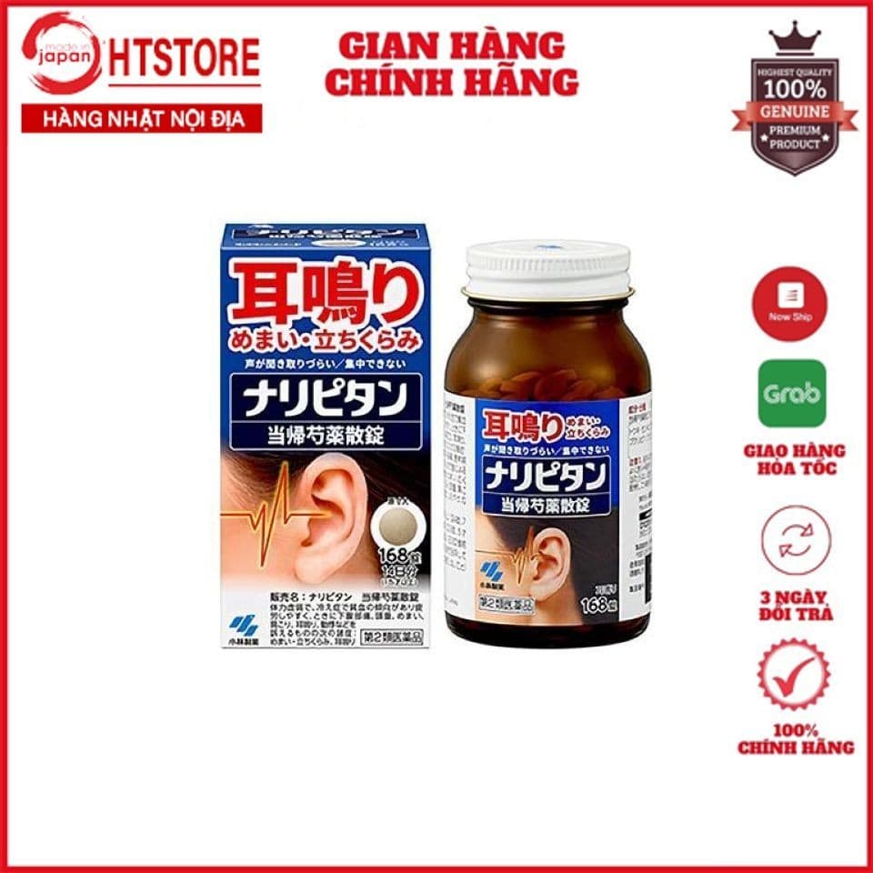 Viên nén Naripitan Tokishakuyaku (168 viên) thảo dược giúp cải thiện chứng ù tai, chóng mặt và choáng váng -NHẬT BẢN