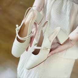 Giày Sandal Cao Gót 𝙔𝙐𝙇𝙄𝙉𝘼 Nữ Mũi Vuông êm mềm cao 5cm 5P h67 9