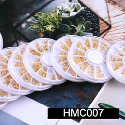 Phụ kiện nail trang trí kim loại, inox trang trí nail, handmade, resin, slime HMC007 2