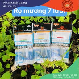(Bộ 7 Lưỡi) Rọ Mương, Thẻo Câu Mương 7 Lưỡi  Màu Vàng Cam 9