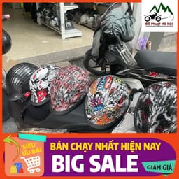 Mũ ngựa sò tem nhúng cao cấp - mũ bảo hiểm thời trang , đẳng cấp. Mũ bảo hiểm nửa đầu 4