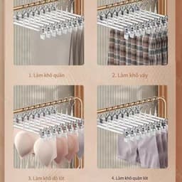 Móc áo gia dụng kẹp quần inox kẹp quần chống trơn trượt không đánh dấu kẹp váy thích hợp cho shop thời trang cửa hàng 9