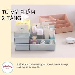 Kệ đựng mỹ phẩm 3 tầng đa năng có ngăn kéo tiện lợi tiết kiệm không gian 4