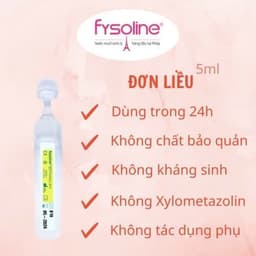 Combo Fysoline Vàng 20 Ống (Date T4.2027) + Xanh 20 Ống Hỗ Trợ Giảm Viêm Mũi, Sổ Mũi Cho Bé 3