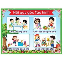 (Có sẵn) TRANH GÓC MẦM NON - NỘI QUY GÓC CHƠI (BÁN LẺ) 8