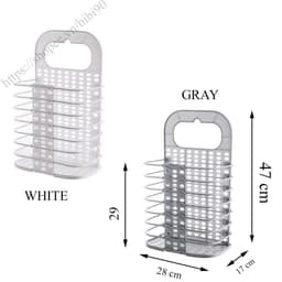 Giỏ đựng quần áo việt nam trước khi giặt treo tường gấp gọn tiện lợi tặng kém móc dán 3