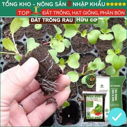 Đất Trồng Rau Tơi Xốp, Bao 2kg, Hữu Cơ, Trộn Sẵn, Tiện Lợi, Đầy Đủ Dinh Dưỡng, Chuyên Cho Rau 3