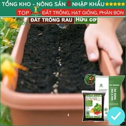 Đất Trồng Rau Tơi Xốp, Bao 2kg, Hữu Cơ, Trộn Sẵn, Tiện Lợi, Đầy Đủ Dinh Dưỡng, Chuyên Cho Rau 7