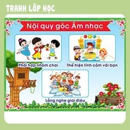 (Có sẵn) TRANH GÓC MẦM NON - NỘI QUY GÓC CHƠI (BÁN LẺ) 1