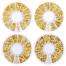 Phụ kiện nail trang trí kim loại, inox trang trí nail, handmade, resin, slime HMC007 4