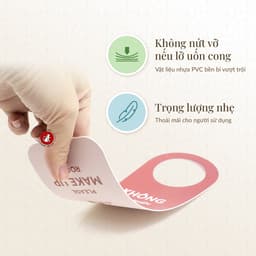 Thẻ dọn phòng khách sạn song ngữ Anh Việt - dáng tròn (PVC cán mờ) | Bảng treo cửa nhà nghỉ homestay 2