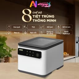 Máy rửa rau củ quả tiệt trùng thực phẩm 10L Công nghệ kháng khuẩn ion 6 lần hoàn toàn tự động 2