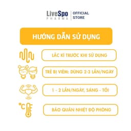 LiveSpo NAVAX KIDS - Nhỏ mũi cho trẻ nhỏ giảm nguy cơ viêm đường hô hấp - Hộp 5 ống x 5ml 5