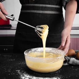 Máy đánh trứng bán tự động GOFIDIN, Máy đánh trứng đẩy tay đa kích thước bằng thép không gỉ, Đa năng bền bỉ Dễ dàng làm sạch Dễ dàng sử dụng Máy xay sinh tố quay Nhà bếp 8