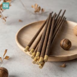 Đũa gỗ cánh gà  bọc kim loại chữ Phúc kích thước 26cm (phân loại: 1 đôi) phong cách Nhật 1