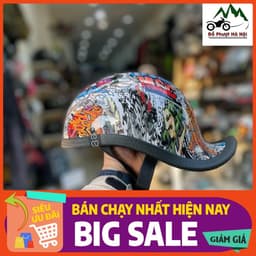 Mũ ngựa ngược gangster tem thể thao cao cấp - mũ đẹp chuẩn chất Nón Bảo Hiểm Nam Chạy Xe Đạp 7