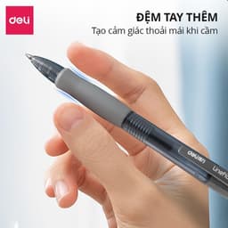 Bút Bi Mực Gel Nhanh Khô Ngòi 0.5mm Deli S08 Bút Gel Bấm Không Lem Mực Xanh/Đen/Đỏ Bút Bi Nước Học Sinh 6