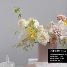 Hộp trụ tròn dùng để cắm hoa, trang trí HMHQ006 3