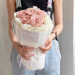 Túi 10 tờ giấy xốp 3D dập nổi gói hoa 3
