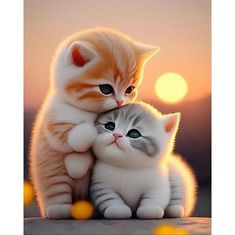 Dễ Thương Thú Cưng Mèo Tự Dính Tranh Treo Tường Phòng Trẻ Em, Cửa Phòng Ngủ Và Cửa Sổ, Trang Trí Thân Xe Hoạt Hình Dán