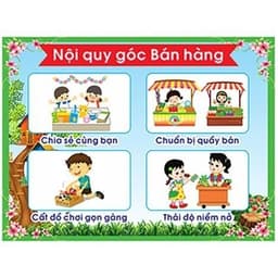 (Có sẵn) TRANH GÓC MẦM NON - NỘI QUY GÓC CHƠI (BÁN LẺ) 6