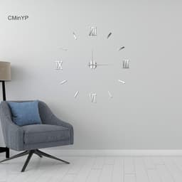 Cminyp 3D Dạ Quang Đồng Hồ Treo Tường Không Khung Acrylic DIY Đồng Hồ Kỹ Thuật Số Dán Tường Đồng Hồ Im Lặng Cho Phòng Khách Phòng Ngủ Văn Phòng Trang Trí Tường Vinh Quang 7