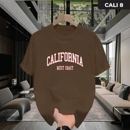 Áo thun nam nữ cổ tròn CALIFORNIA form unisex chất cotton mềm mại, áo thun local brand áo thun in phong cách trẻ trung 2