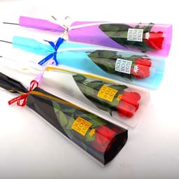 Túi đơn bóng kính gói hoa tươi, hoa sáp trong suốt túi 50 chiếc 9