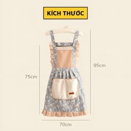Tạp dề công chúa siêu xinh, tạp dề nấu ăn nữ phong cách Vintage thắt lưng thoáng khí 4