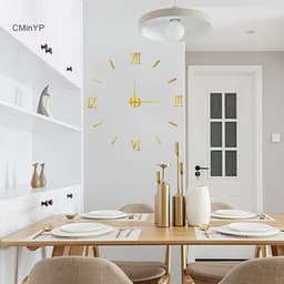 Cminyp 3D Dạ Quang Đồng Hồ Treo Tường Không Khung Acrylic DIY Đồng Hồ Kỹ Thuật Số Dán Tường Đồng Hồ Im Lặng Cho Phòng Khách Phòng Ngủ Văn Phòng Trang Trí Tường Vinh Quang 6