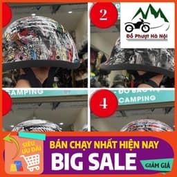 Mũ ngựa sò tem nhúng cao cấp - mũ bảo hiểm thời trang , đẳng cấp. Mũ bảo hiểm nửa đầu 9